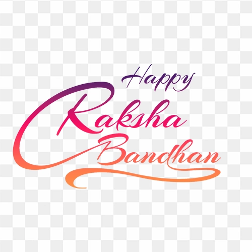 Happy raksha bandhan calligraphy png free download